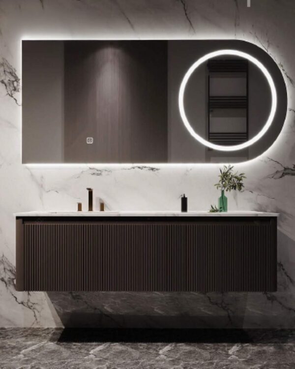 LED Огледало | Форма: Асиметрично | Модел: GY-01 | Ляво | Размер: 60*80см