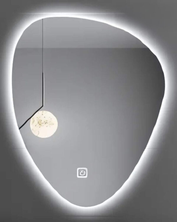 LED Огледало | Форма: Дъждовна Капка | 50см*70см | Обърната | Модел: CTL1014-small