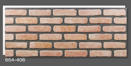3D Фасаден стенен панел тип Тухла 654-406
