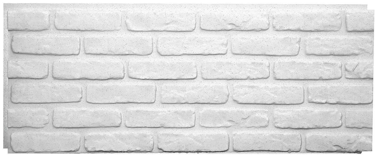 3D Фасаден стенен панел Бял тип Тухла 654
